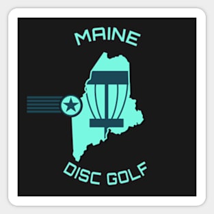 Maine Disc Golf - Light Green Shape Sticker